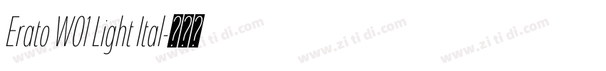 Erato W01 Light Ital字体转换